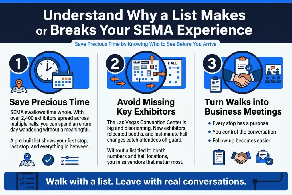 Understand Why a List Makes or Breaks Your SEMA Experience